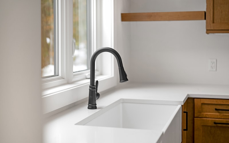 Modern kitchen faucet installation by SALT plumber